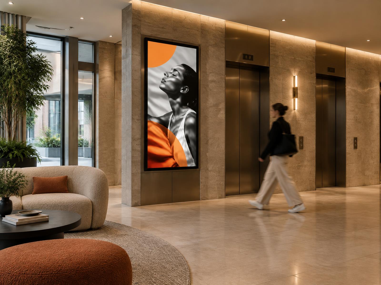 SEEN screen in a premium living environment